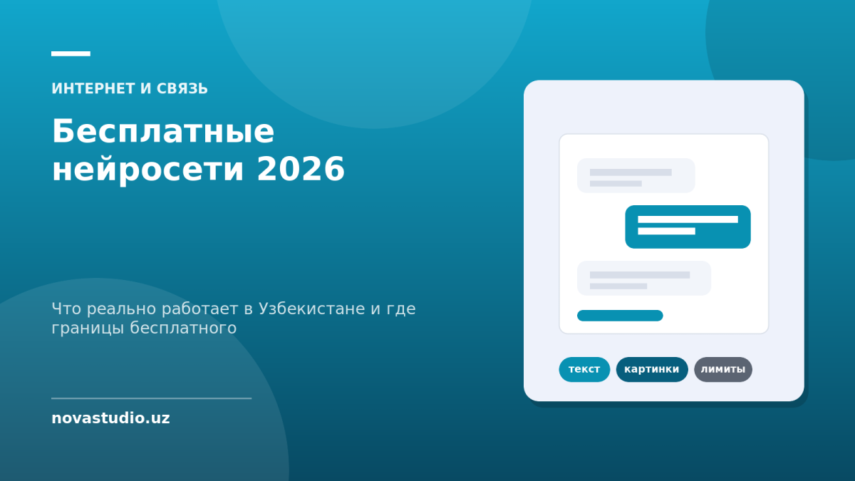 Бесплатные нейросети 2026 — что реально работает в Узбекистане и где границы бесплатного