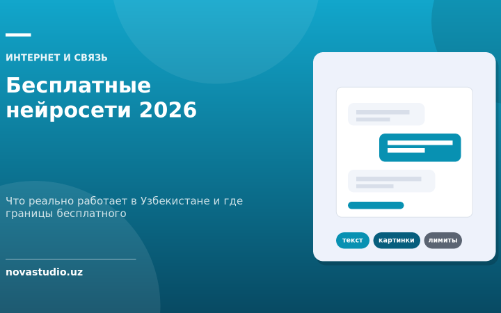 Бесплатные нейросети 2026 — что реально работает в Узбекистане и где границы бесплатного