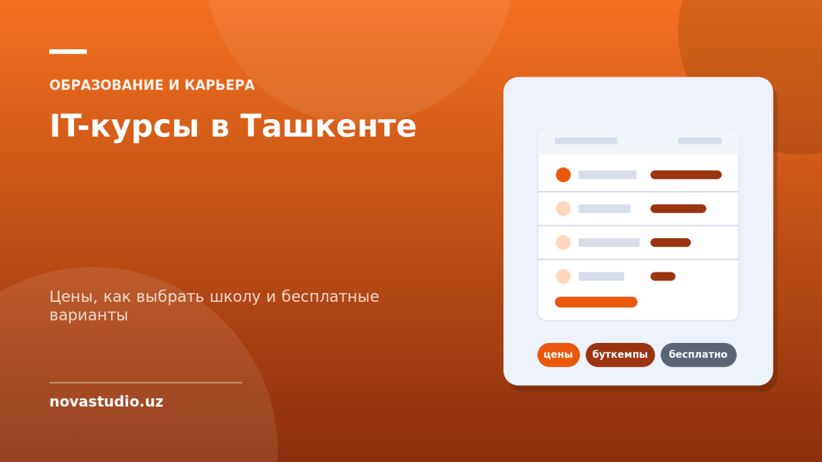IT-курсы в Ташкенте — Цены, как выбрать школу и бесплатные варианты