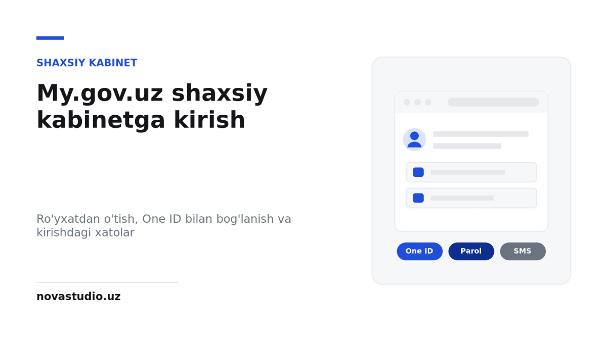 My.gov.uz shaxsiy kabinet: tizimga kirish va ro’yxatdan o’tish tartibi