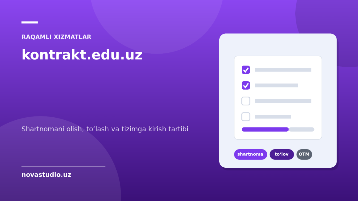 kontrakt.edu.uz — shartnomani olish, toʻlash va tizimga kirish tartibi