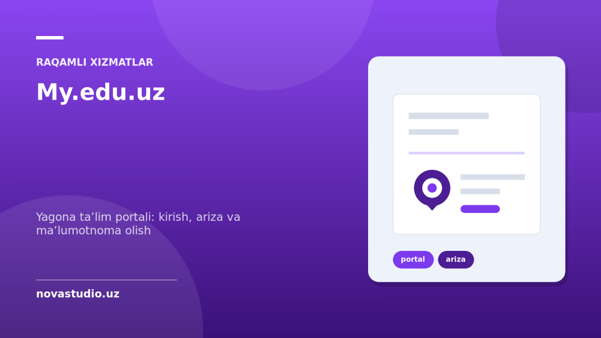 My.edu.uz — yagona taʼlim portali: kirish, ariza va maʼlumotnoma olish
