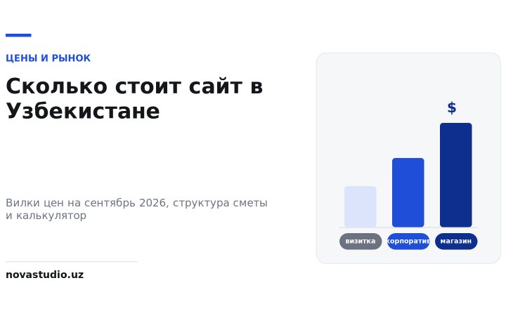 Сколько стоит сайт в Узбекистане в 2026 году: вилки цен и структура сметы