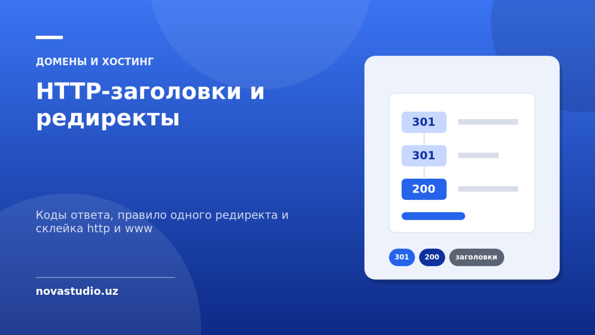 HTTP-заголовки и редиректы — коды ответа, правило одного редиректа и склейка http и www