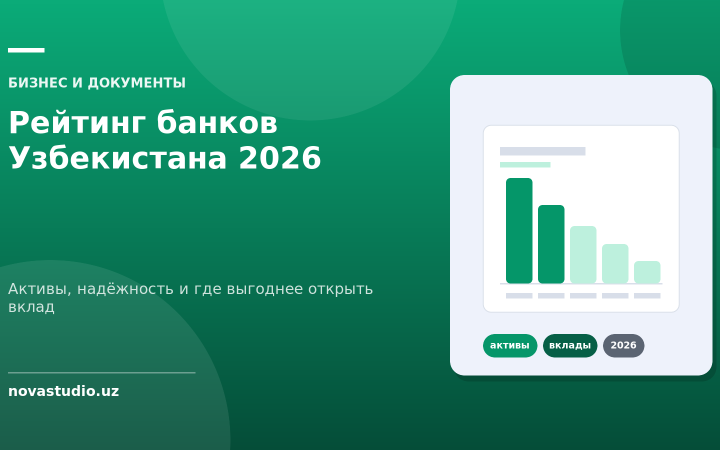 Рейтинг банков Узбекистана 2026 — Активы, надёжность и где выгоднее открыть вклад