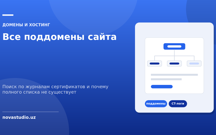 Все поддомены сайта — поиск по журналам сертификатов и почему полного списка не существует