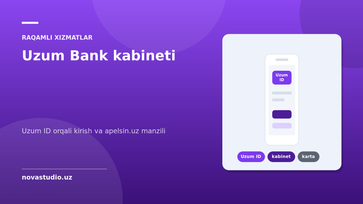 Uzum Bank kabineti — Uzum ID orqali kirish va apelsin.uz manzili